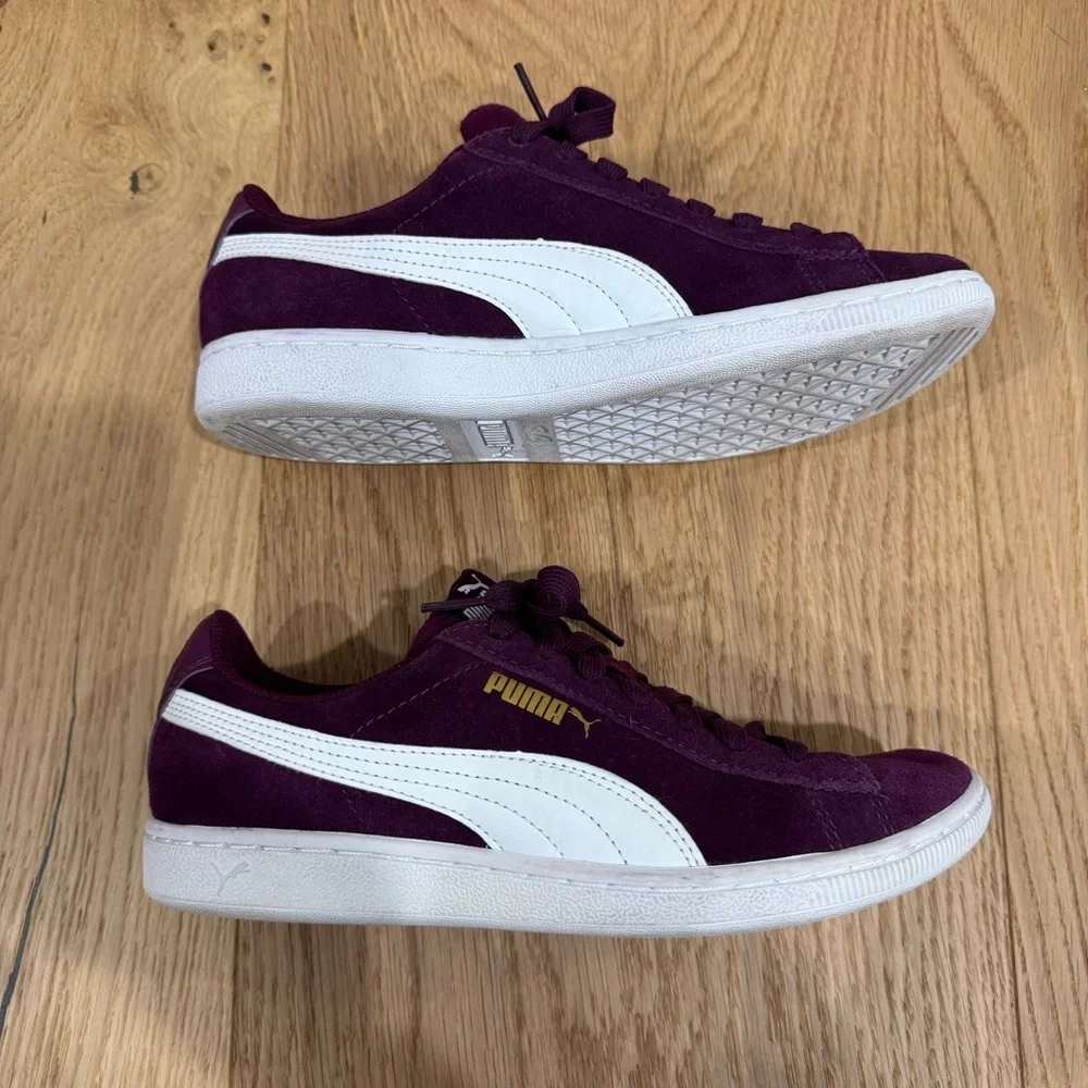 Puma Vikky Sneakers dark purple Sz 7 almost new - Picture 4 of 10